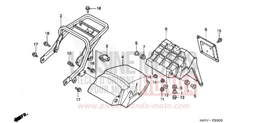 GARDE-BOUE ARRIERE NX125V de 1997